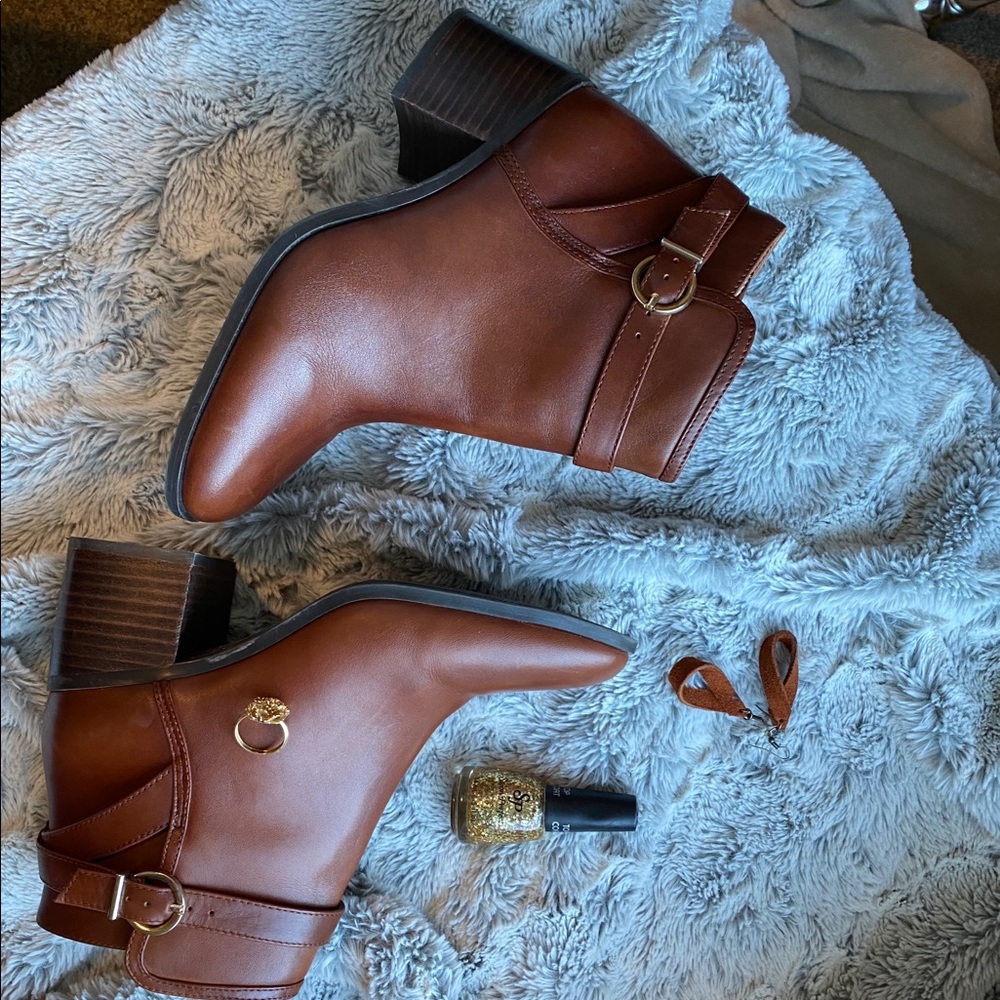 Essex Lane Booties 7.5 - Cognac - *WORN ONCE*
